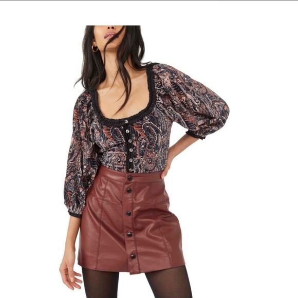 Free People Tops - FREE PEOPLE Dare Me Blouse Size M